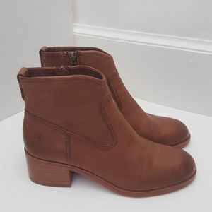 NEW Frye Claire cognac brown leather bootie 5.5 M